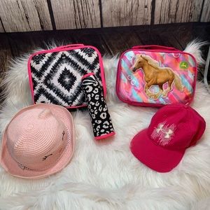 Under Armour hat & lunch box lot girls